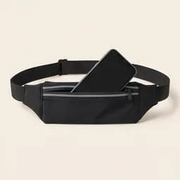 A slim running belt holding a phone