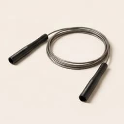 A speed skipping rope with aluminium handles